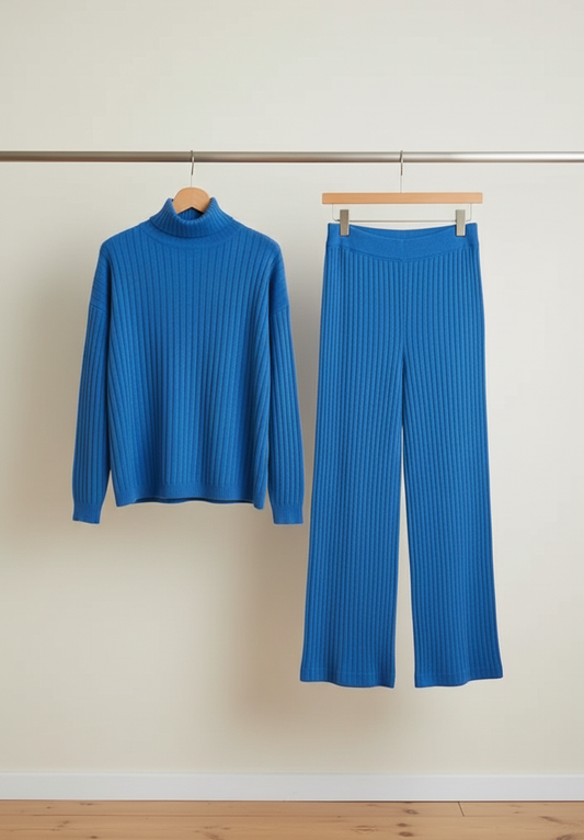 The Ribbed Knit Turtleneck Set