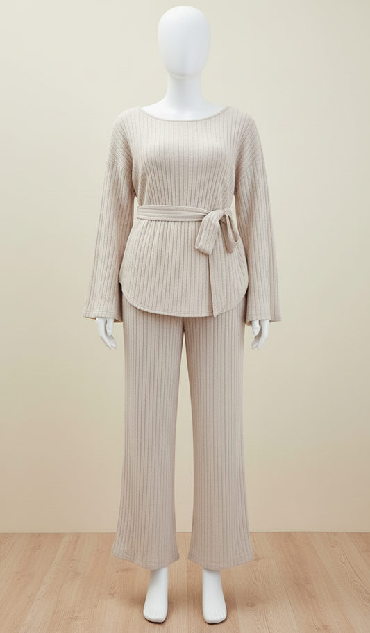 The Ribbed Knit Tie-Waist Set
