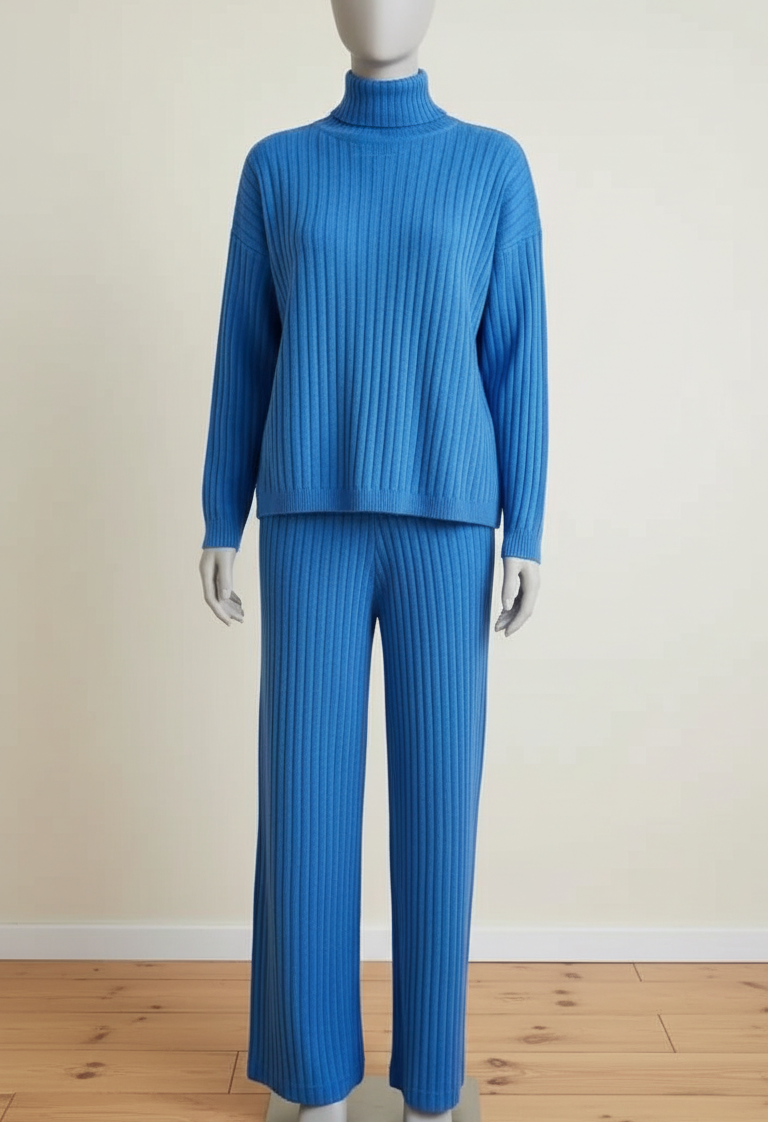The Ribbed Knit Turtleneck Set