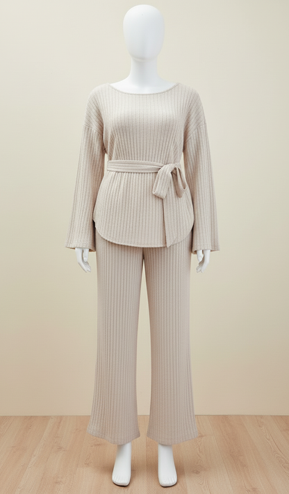 The Ribbed Knit Tie-Waist Set