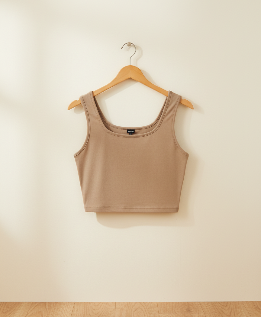 The Square Neck Crop Cami
