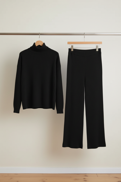 The Ribbed Knit Turtleneck Set