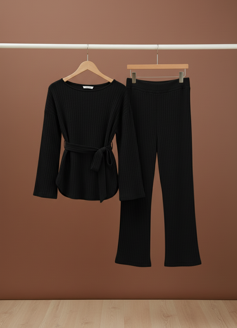 The Ribbed Knit Tie-Waist Set