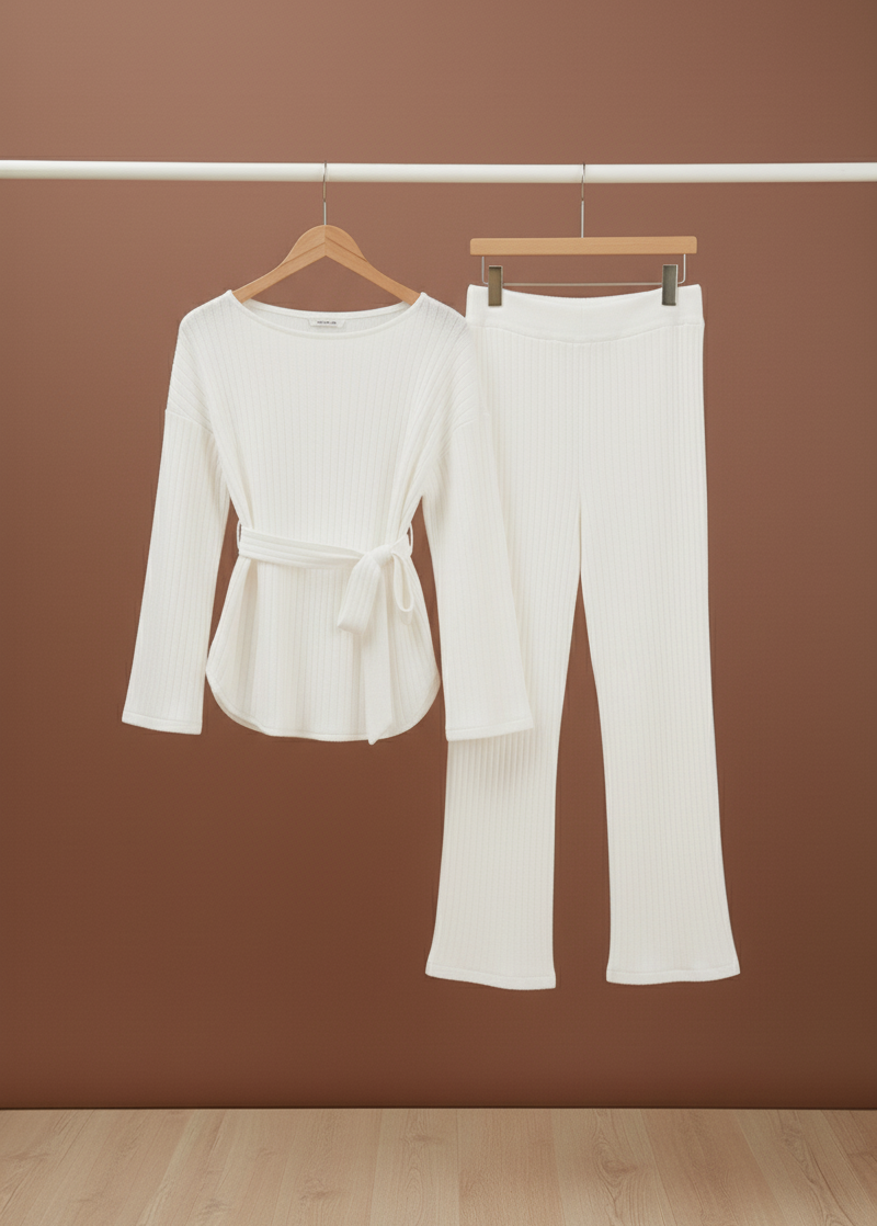 The Ribbed Knit Tie-Waist Set