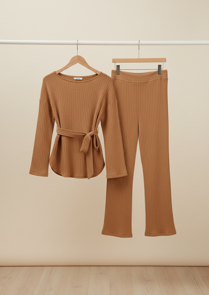 The Ribbed Knit Tie-Waist Set