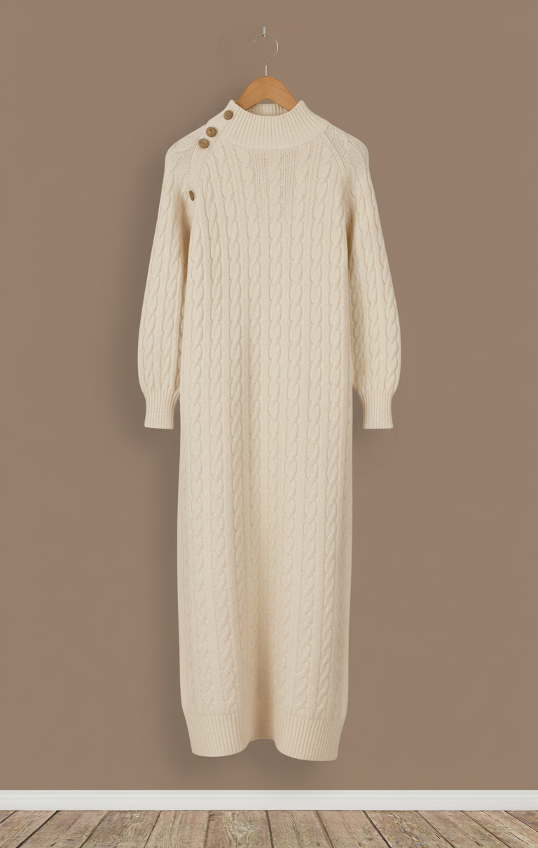 The Heritage Cable-Knit Sweater Dress