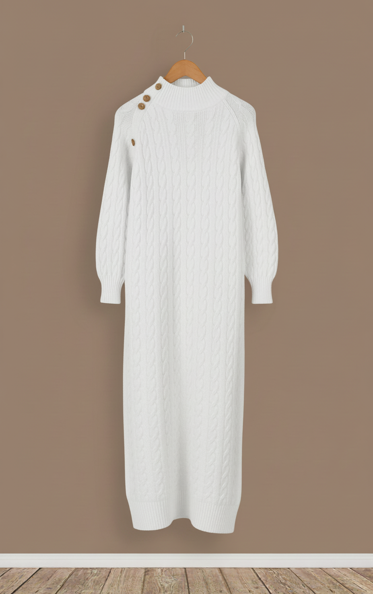 The Heritage Cable-Knit Sweater Dress