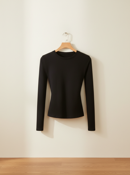 The Essential Cotton Long-Sleeve Crewneck