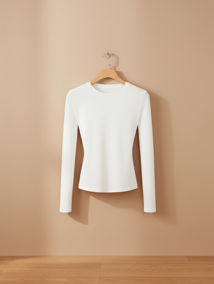 The Essential Cotton Long-Sleeve Crewneck